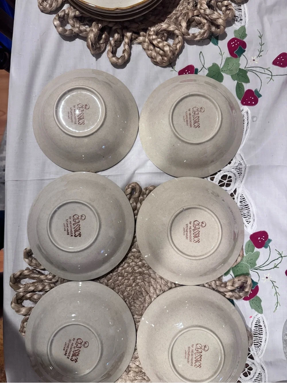 Vintage The Classics by Hearthside Floral Dinner Set in Cream and Brown